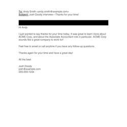 Fine Thank You Email After Interview Templates Template Mail Printable