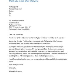 Worthy Thank You Email After Interview Templates Template Mail Kb