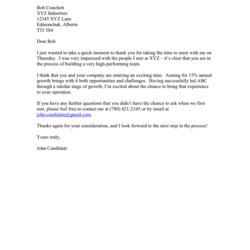 Brilliant Sample Interview Thank You Letter In Word And Formats Consideration