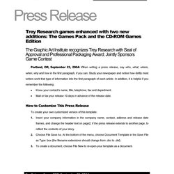 Press Release Format Templates Examples Samples Template