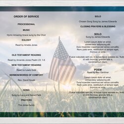 Outstanding Page Military Funeral Program Template Templates