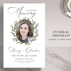 Fantastic Memorial Cards And Program Templates For Funeral