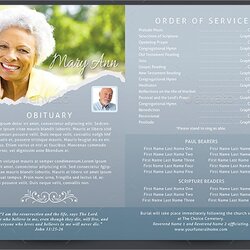 Matchless Memorial Service Program Examples Format Template Templates Funeral Professional Marketing