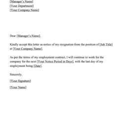 Super Resignation Letter Templates For Pages Formal
