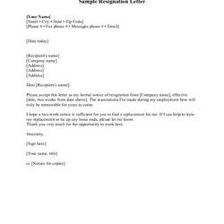 The Highest Quality Blank Resignation Letter Template Edit Fill Sign Online Printable