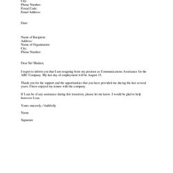 Outstanding Resignation Letter Template Templates Different
