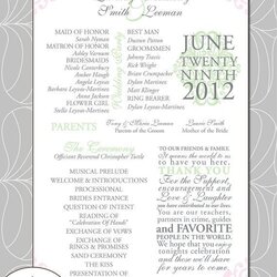 Eminent Wedding Programs Program Templates