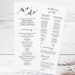 Tremendous Printable Wedding Program Template Rustic Programs