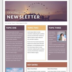 Microsoft Word Newsletter Templates Newsletters Layout Miro Funky Choosing Exceptional Example