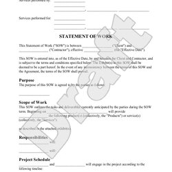 Marvelous Free Statement Of Work Template Rocket Lawyer Sample