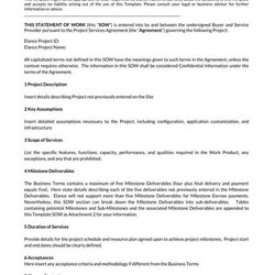 Capital Free Statement Of Work Templates How To Write Format Template
