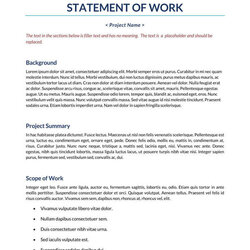 Admirable Free Statement Of Work Templates How To Write Format Download