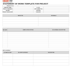 Matchless Statement Of Work Examples Template For Project Management
