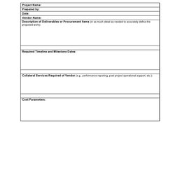 Very Good Sample Statement Of Work Template Sow