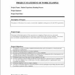 Perfect Statement Of Work Example Template Excel Contents Table Fresh