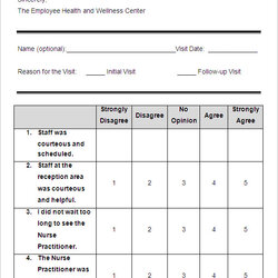 Employee Satisfaction Survey Template Feedback Questions Employment Sample Templates Word Physic Samples