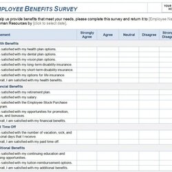 Tremendous Employee Survey Questions Satisfaction Job Template Benefits Word Templates Form Printable