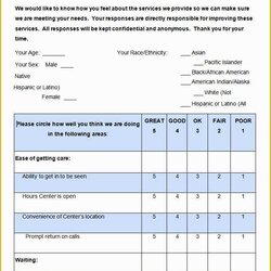 Matchless Free Sample Employee Satisfaction Survey Templates Of Patient Questionnaire Printable Poll Template