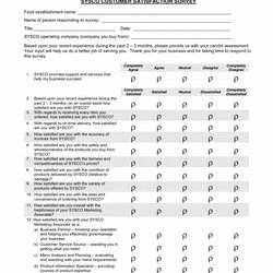 The Highest Standard Employee Satisfaction Survey Questionnaire Doc Fresh Customer Form In Word And Of