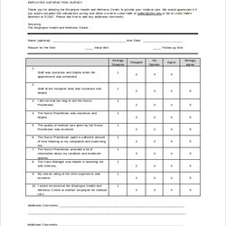 Free Sample Employee Survey Templates In Ms Word Satisfaction Template