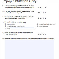 Terrific Free Sample Employee Satisfaction Survey Templates In Google Docs Template Word Business