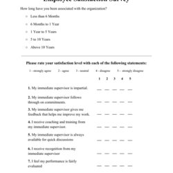 Admirable Employee Satisfaction Survey Template Fill Out Sign Online And Big