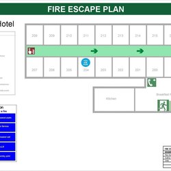 Terrific Fire Escape Plan Template Hotels Map Plans Evacuation Impressive Building Action Routes Create Site