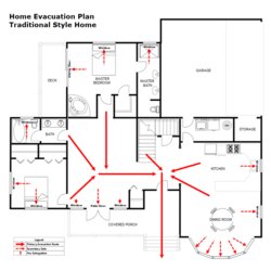 High Quality Fire Escape Plan Maker Make Templates For Incident Evacuation Example Residential Plans Routes