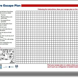 Fire Escape Plan Template Business Grid Elegant Make