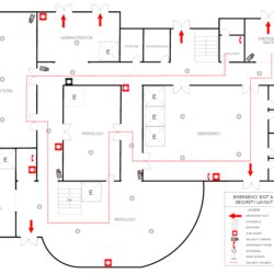 Great Fire Escape Plan Maker Make Templates For Incident Emergency Evacuation Drawing Map Plans Example