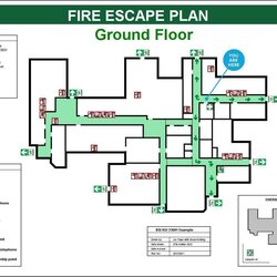 Perfect Fire Escape Plan Template Evacuation Route Emergency Plans Building Floor Safety Exit Sample Layout