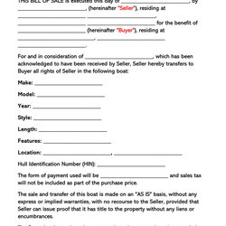 Champion Free Boat Vessel Bill Of Sale Forms How To Fill Form Word Sample