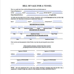 Marvelous Boat Bill Of Sale Free Word Excel Format Download Template Receipt