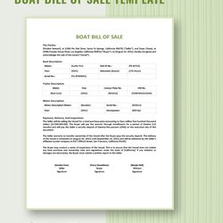 Sterling Boat Bill Of Sale Templates Free Downloads Template