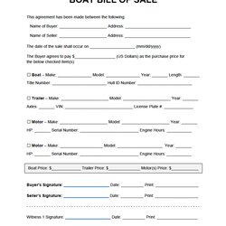 Free Boat Bill Of Sale Form Word