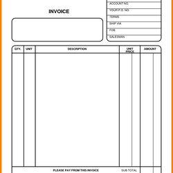 Spiffing Printable Blank Invoice Template Shop Fresh Templates Invoices Copy Business Word Need Free Within