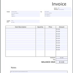 Great Free Fill In The Blank Invoice Template Download Simple Printable