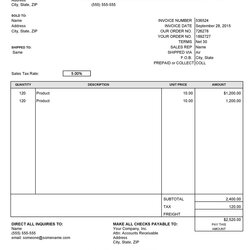 Brilliant Blank Invoice Template Free Collection Templates Word Excel Commercial Source