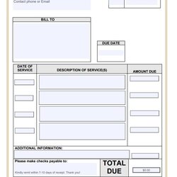 Perfect Blank Invoice Template Free Word Templates Create
