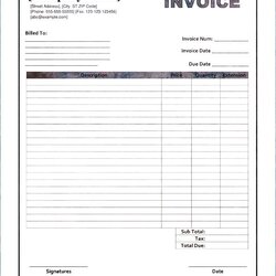 Eminent Invoice Blank Template Templates Receipt Word