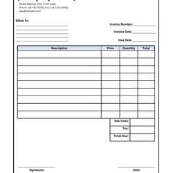 Superior Invoice Template Word Vendor