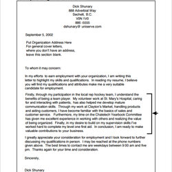 Perfect Free Sample Cover Letter Example Templates In Ms Word General Template