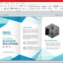 Brochure Format For Word Microsoft Fold Templates Template Ms Unforgettable Office Photo