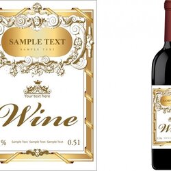 Wine Labels Template Why Is So Ah Label Vector Printable Luxury Classical Golden Decor Templates Word Artwork