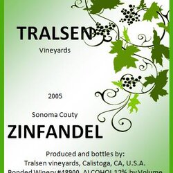 Cool Wine Label Template Free Word Templates Printable Button