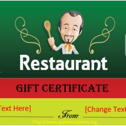The Highest Standard Gift Certificate Templates Word For Free Download Restaurant Template Printable