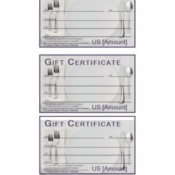 Eminent Restaurant Gift Certificate Download This Free Printable