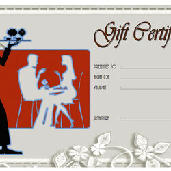 Champion Simple Restaurant Gift Certificates Printable Certificate Template Free The Main With
