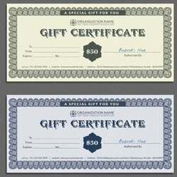 Perfect Restaurant Gift Certificate Templates Free Sample Example Template Format Download