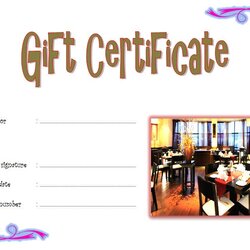 Superior Restaurant Gift Certificate Paddle Templates Certificates Printable